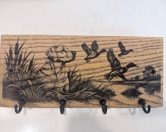 Labrador Duck Hunting Wall-Mounted Key Hanger Organizer