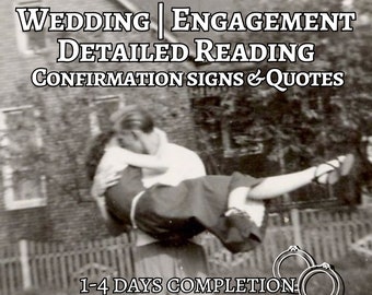 Bruiloftslezing - Verlovingslezing | Diepgaand intuïtief kaartlezen [normaal] | 1-4 dagen voltooiing | Bevestigingsborden