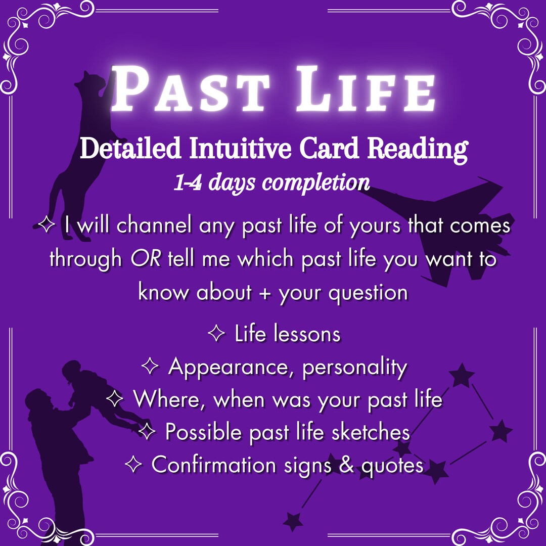 Past Life Reading Indepth Intuitive Card Reading regular 14 Days