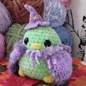 Wizard Bird Amigurumi Stuffed Animal Crochet Pattern
