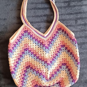 Handgemachte gehäkelte Pride-Market-Tasche: Baumwolltasche