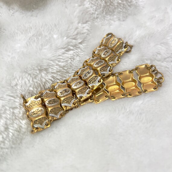 Vintage Damascene Bracelet Stamped SPAIN
