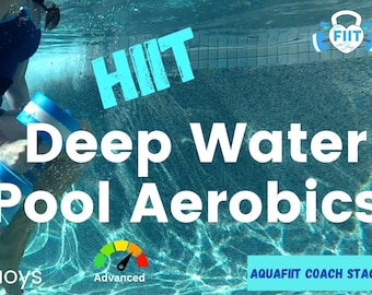 Deep Water HIIT: Pool Aerobics Workout Cards (Printable PDF)