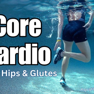 Aquagym PDF imprimable « Core Cardio » - entraînement en piscine - cartes d'exercices aquatiques avec images - chorégraphie instantanée de haute qualité