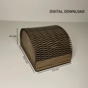 スタイリッシュなネックレスボックス レーザーカット用デジタルファイル、特別なジュエリーボックス、エレガントなギフトアイデア、レーザーカット用デジタルダウンロードファイル