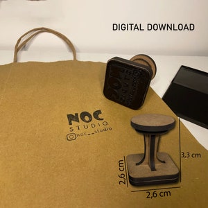 Archivos digitales cortados con láser, diseño de sello de madera personalizado, sello personalizado para manualidades divertidas, regalo ideal para amantes del bricolaje.