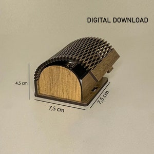 Stilvolle Schmuckschatulle für Ringe Laser Cut-Dateien, spezielle Geschenkidee für Valentinstag, digitaler Download-Dateien für das Laserschneiden