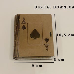 Special Playing Card Box, Digital Files For Laser Cutting, SVG, DX, EPS Files For Downloading, Unique Gift Ideas