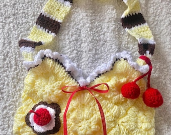 crochet pudding purse