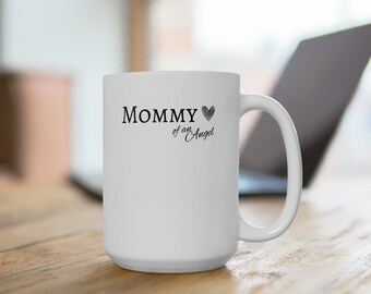 Taza de cerámica de mamá de un ángel de 15 oz