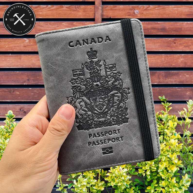 Personalized Passport Holder and Cover, Unique Canadian Passport Wallet