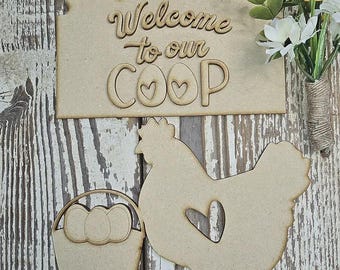 Welcome to Out Coop Blade Sign & Insert Only