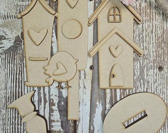3 Bird House Spindle Insert With Spindle Holder