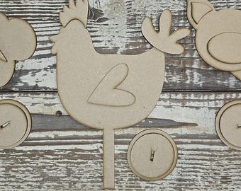 Standing Lamb, Chicken & Pig Set