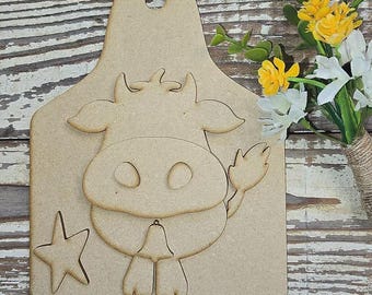 Primitive Cow with Ear Tag