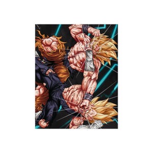 Super Saiyan Fine Art Posters, Dragon Ball Wall Art, Anime Home Decor, Geek Decor, Gift for Fans, Living Room Artwork