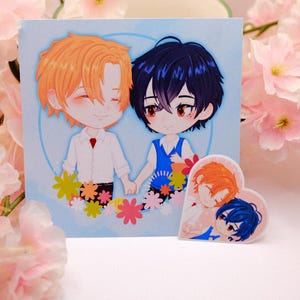 Sasaki and Miyano Couple Mini Print and Sticker
