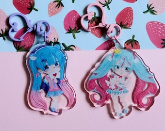 Hatsune Miku Acrylic Keychain: Double-Sided Vocaloid Charm