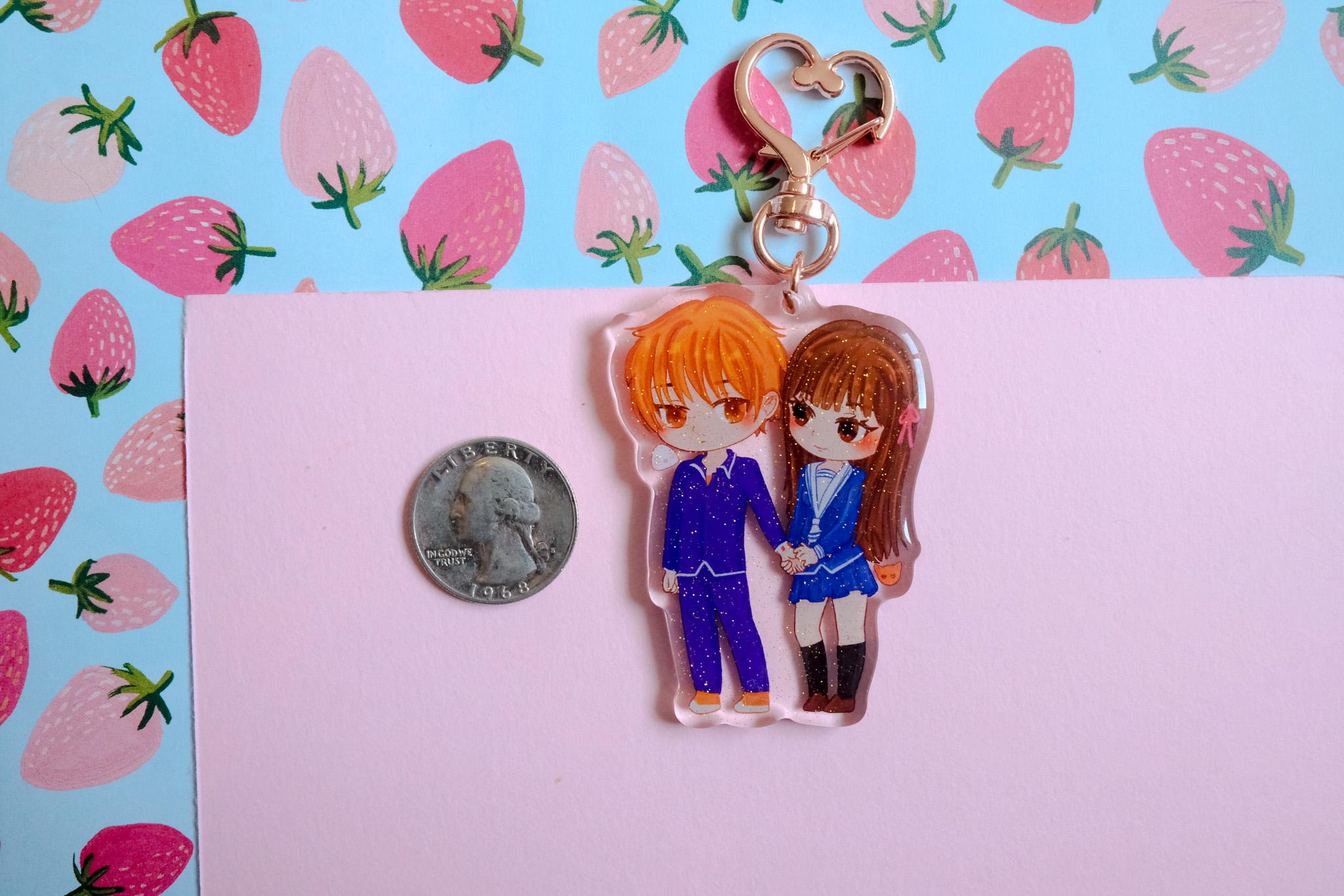 Canasta de frutas / Llavero de Kyo y Tohru / Regalo otaku / Anime shojo /  Paquete - Etsy México, image size:2048x1365