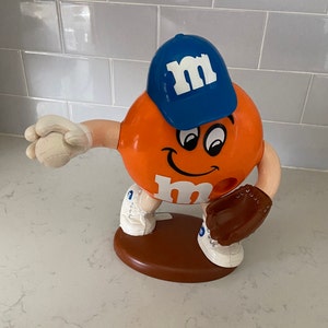 Vintage Baseball M & M Candy Dispenser  10" x 10"-great baseball, candy or advertising collectible or gift!