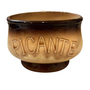 Vintage Handmade Ceramic Picante Bowl Server