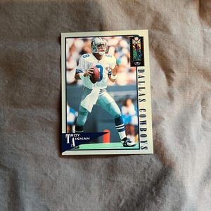 1994 Troy Aikman Dallas Cowboys Trading Card: NFL Collectible, Mint Condition