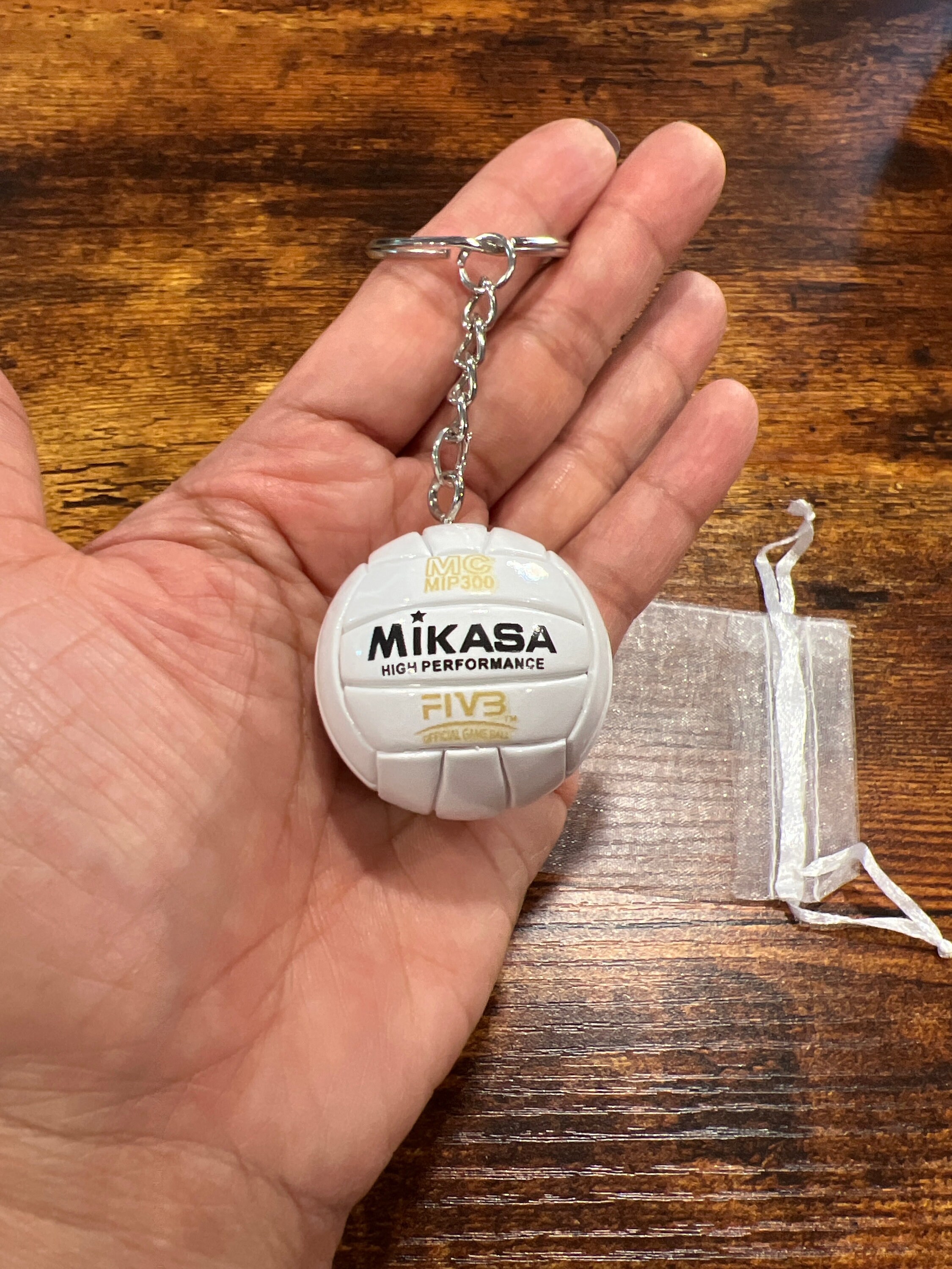 Miniature Volleyball Keychain Mikasa Inspired one Ball Engrave the Name