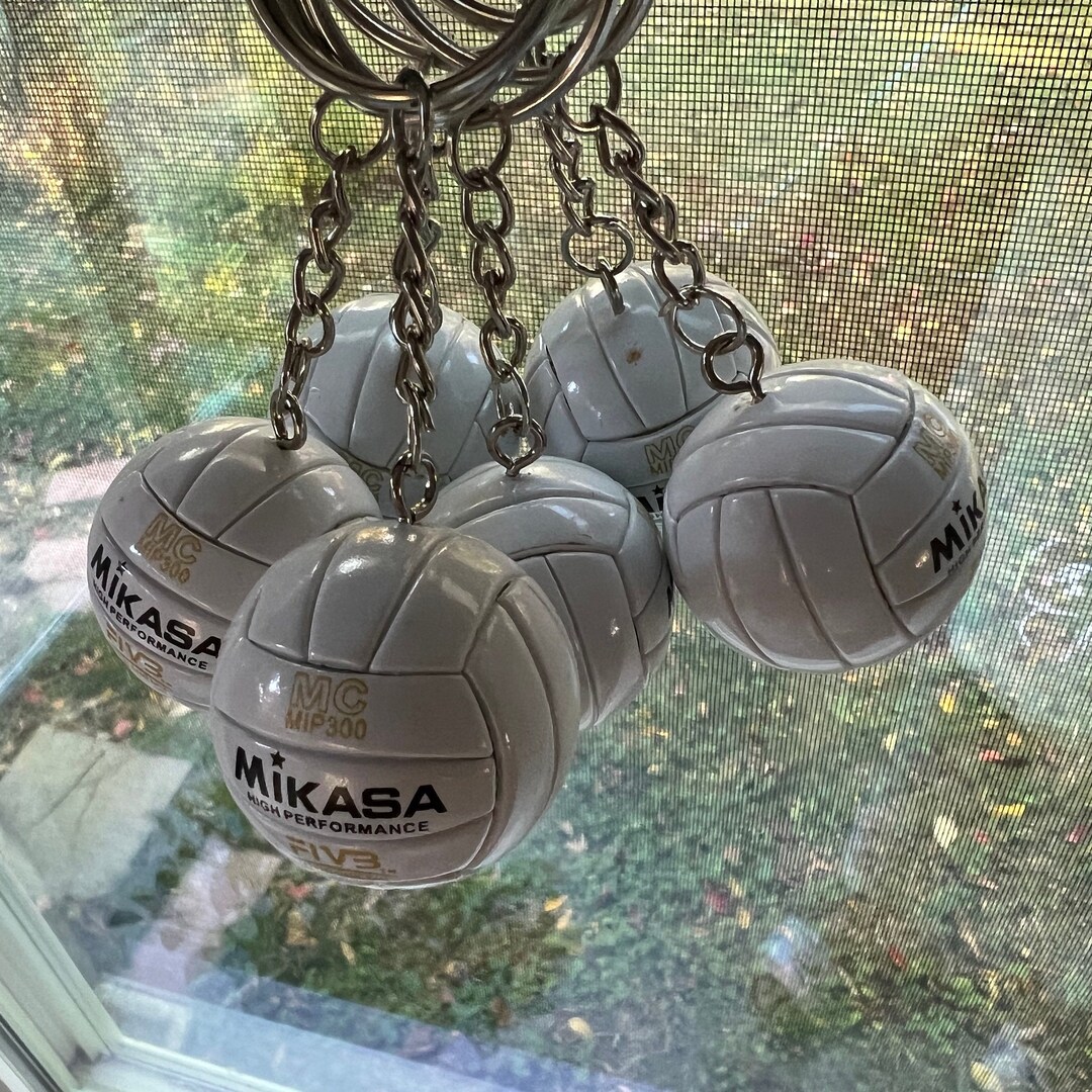 Lot of 6 Miniature Volleyball Keychain Mikasa Inspired Etsy