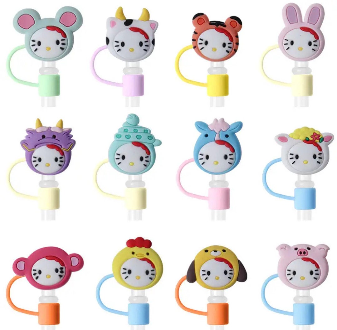 3 Cute Hello Kitty Straw Cover or Topper for Any Tumblers Usually for