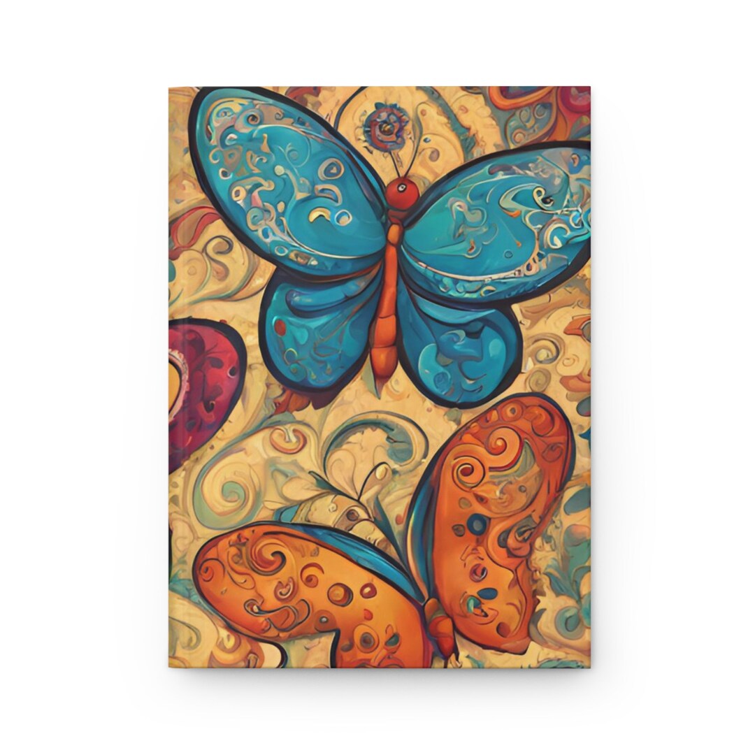 Paisley Butterfly Hardcover Journal Matte Butterfly Etsy