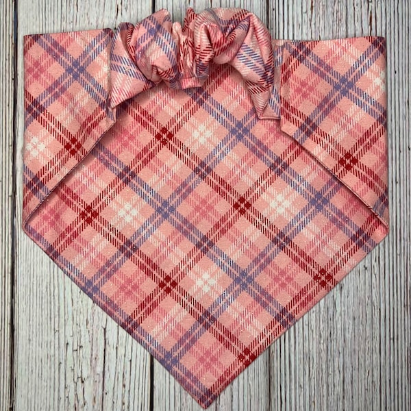 Be Mine • Valentine’s Day Dog Scrunchie Bandana Hearts Winter Dog Bandana Puppy Accessory Elastic Dog Scarf Valentines Day Dog Bandana