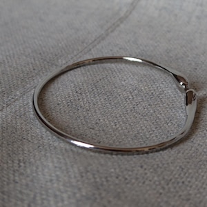 Silver stainless steel bangle bracelet