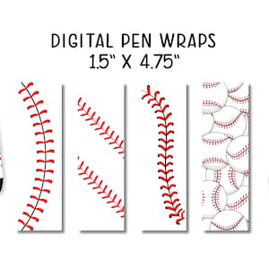 Baseball Pen Wraps || PNG || Seamless Pen Wrap || Glitter Pen Wrap || Pen Wrap Bundle || Pen Sublimation||  Baseball Pen Waterslide Graphic