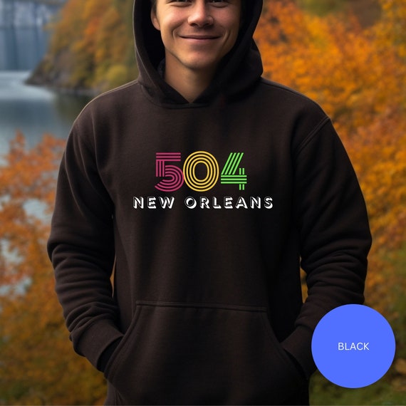 Felpa di New Orleans, abbigliamento dal design retrò, moda NOLA