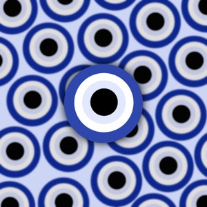 Evil Eye Waterproof 2 inch Sticker - multi-colored.