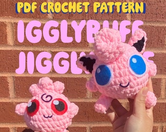Jigglypuff & Igglybuff Crochet Pattern: Plushie Amigurumi (PDF Pattern)