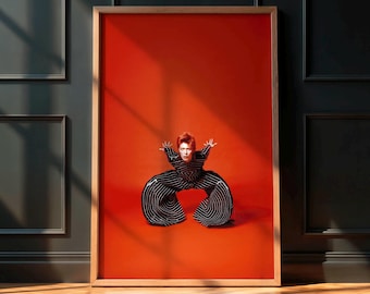 David Bowie 1973 Photo Poster - Iconic Glam Rock Wall Art