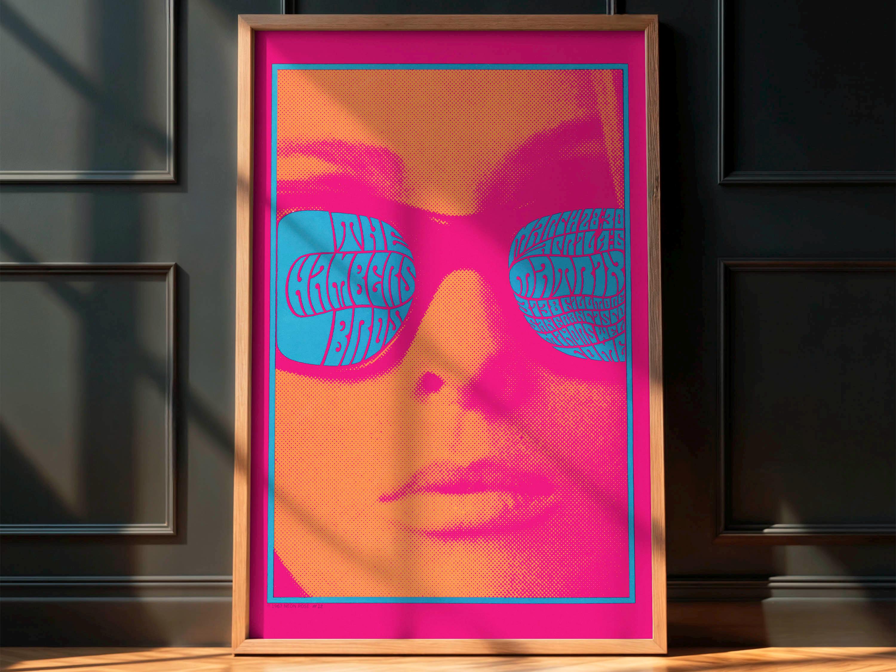 Chambers Brothers Concert Poster - Neon Rose 12, 1967 Victor