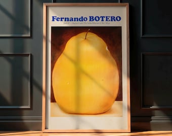 Fernando Botero 1981 Tokyo Exhibition Poster - La Manzana (La Pera) Still Life Painting Print
