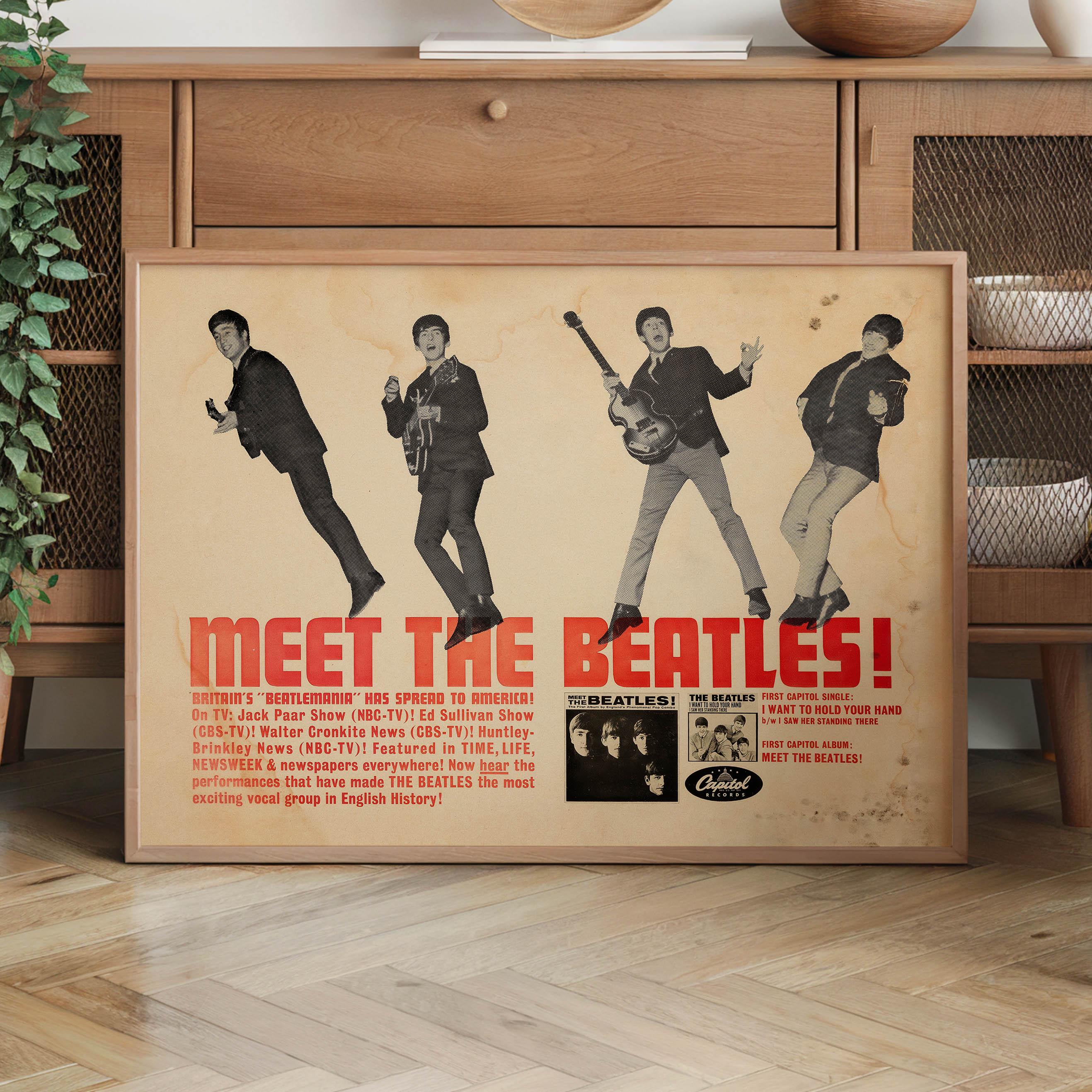 Beatles poster 1964 - Etsy 日本