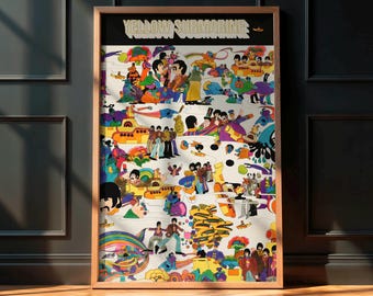 The Beatles - 1968 gelbes U-Boot Französisches Promo-Poster - Sehr selten