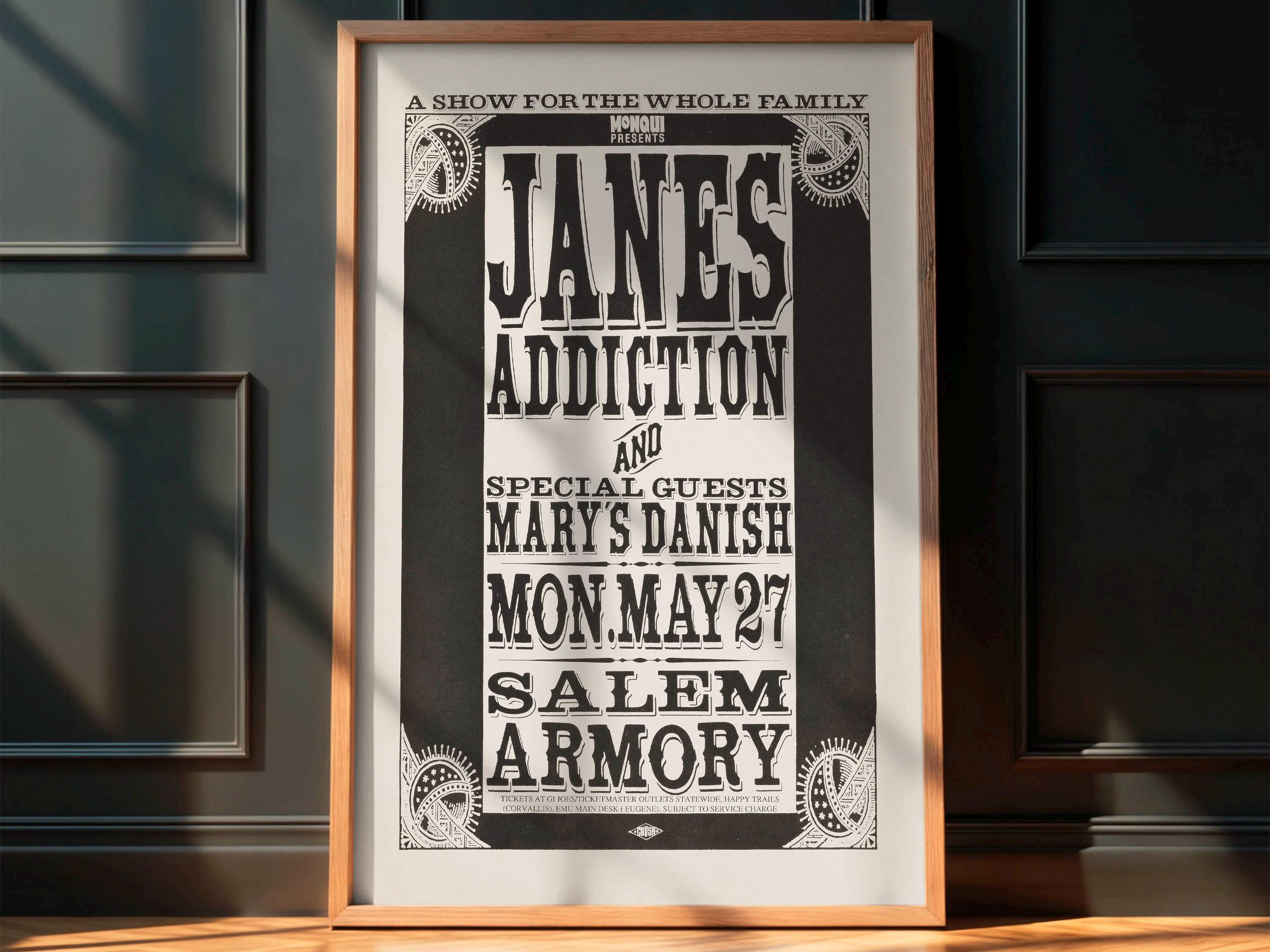 Janes Addiction Concert Poster - Etsy