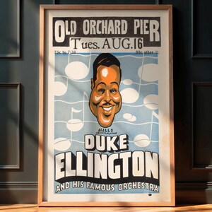 Vintage Jazz Concert Poster - Duke Ellington 1932, Rare Music Print, Jazz Wall Art, Mid Century Poster, Classic Jazz Decor