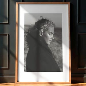 Marilyn Monroe Strand Foto Print, Innere Harmonie, Vintage Hollywood Ikone Wand Kunst, Klassische Schwarz Weiss Fotografie