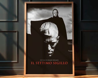 The Seventh Seal Movie Poster - 1957 Ingmar Bergman Classic Art Film