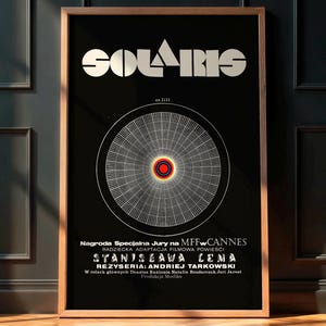 Solaris Film 1972 - Seltenes polnisches Plakat für Andrei Tarkovsky Sci-fi Film