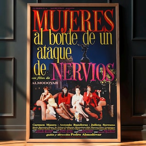 Women on the Verge of a Nervous Breakdown - Mujeres al Borde de un Ataque de Nervios - 1988 Spanish Poster