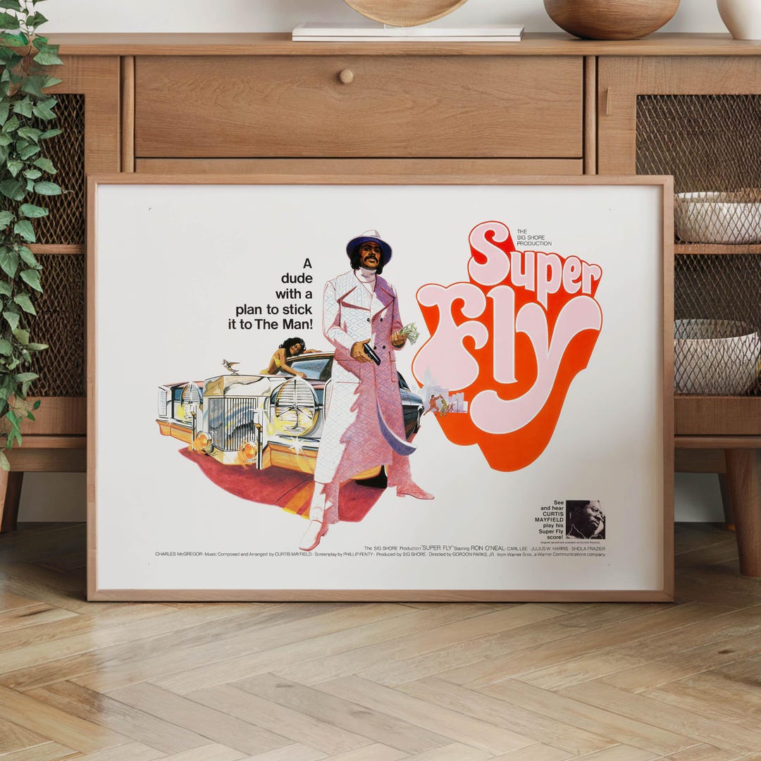Super Fly (1972) Movie Poster - Blaxploitation Film Art - Etsy