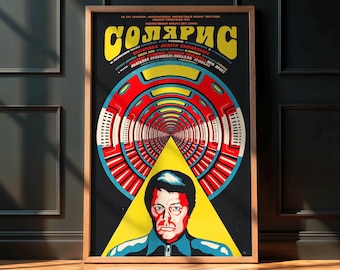 Solaris (1972) Russian Movie Poster - Very Rare - Andrei Tarkovsky Sci-Fi Cinema Wall Art