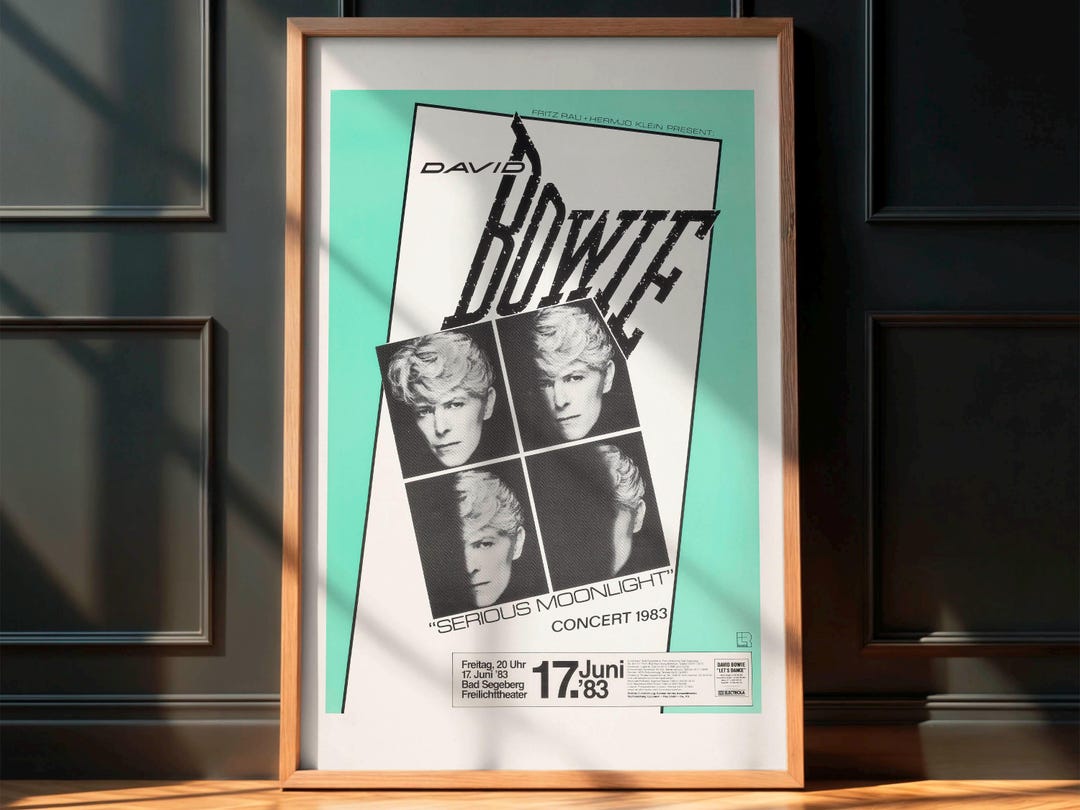 Rare David Bowie Poster - 1983 German Concert, Iconic Music Print ...